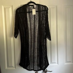 NWT size XS H&M crochet cardigan black